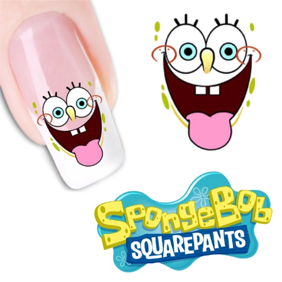 💐4/$16💐 Spongebob Face Nail Decals - Picture 1 of 5